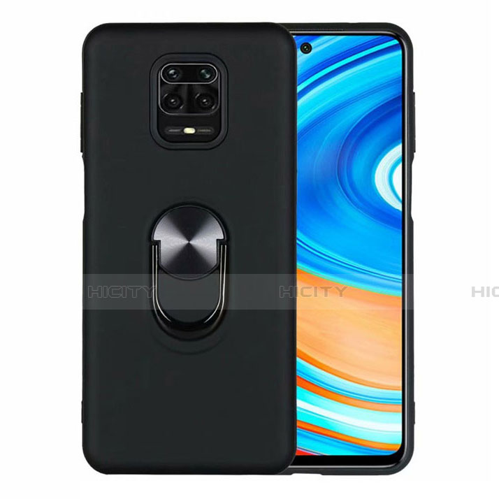 Xiaomi Redmi Note 9 Pro Max用極薄ソフトケース シリコンケース 耐衝撃 全面保護 アンド指輪 マグネット式 バンパー T01 Xiaomi 