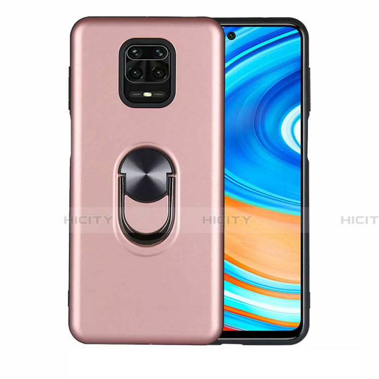 Xiaomi Redmi Note 9 Pro Max用極薄ソフトケース シリコンケース 耐衝撃 全面保護 アンド指輪 マグネット式 バンパー T01 Xiaomi 