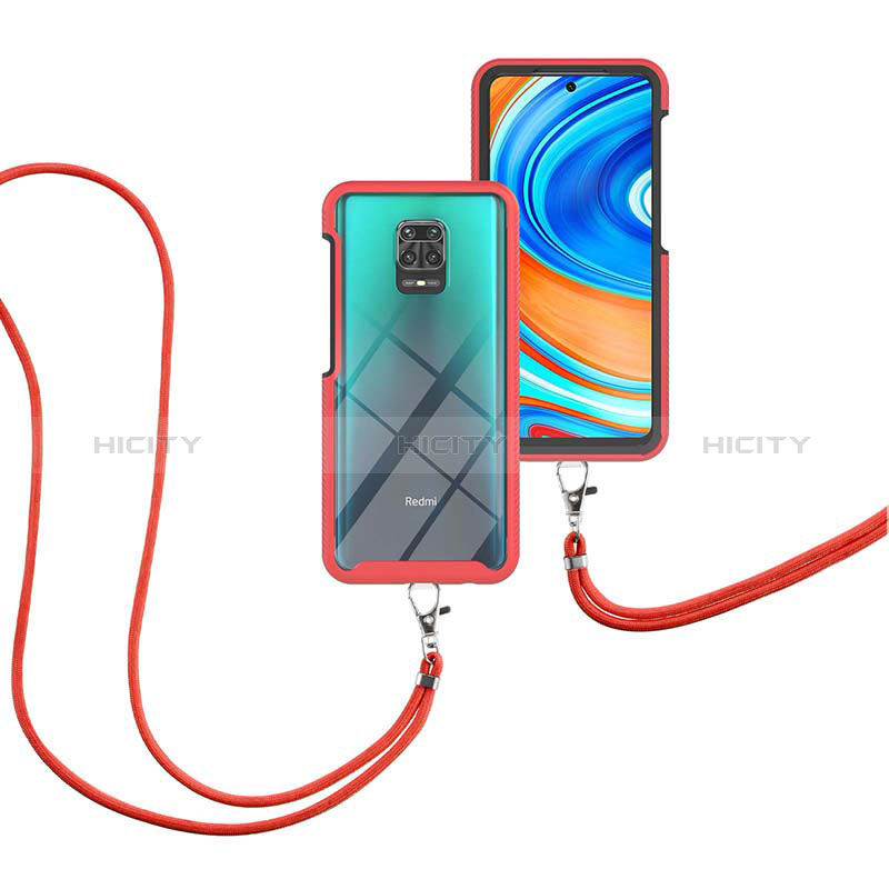 Xiaomi Redmi Note 9S用ハイブリットバンパーケース プラスチック 兼シリコーン カバー 前面と背面 360度 フル 携帯ストラップ Xiaomi 